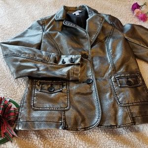 Relativity Metallic faux jacket